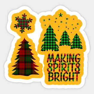 Christmas Making Spirits Bright Sticker